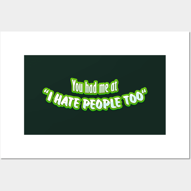 Antisocial - I hate people too sarcastic joke Wall Art by Alice_Wieckowska